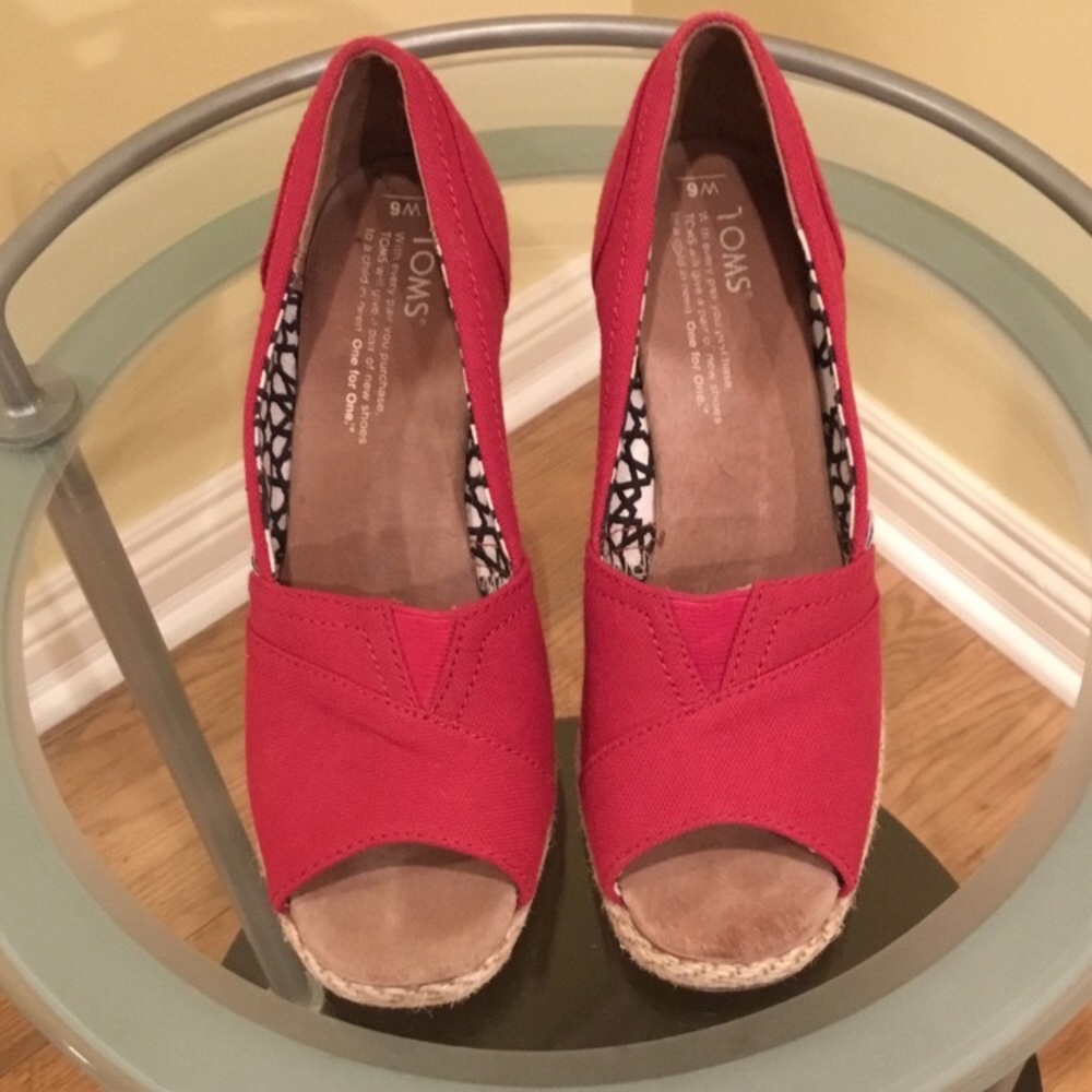 Toms  red Espadrille shoes